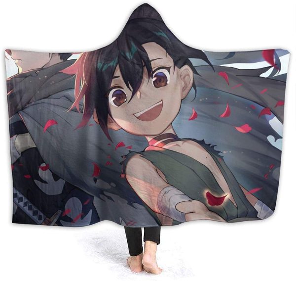 Anime Dororo Fleece Flannel Wearable Super Soft Hooded Blanket