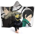 Anime Durarara!! Fleece Flannel Hooded Travel Blankets