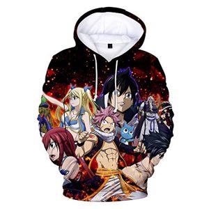 Anime Fairy Tail Hoodie - Natsu Dragneel Jacket Hoody Pullovers Sweatshirt