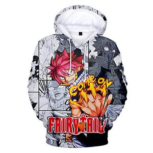 Anime Fairy Tail Hoodie Natsu Dragneel Jacket Hoody Pullovers Sweatshirt Fleeces Costume