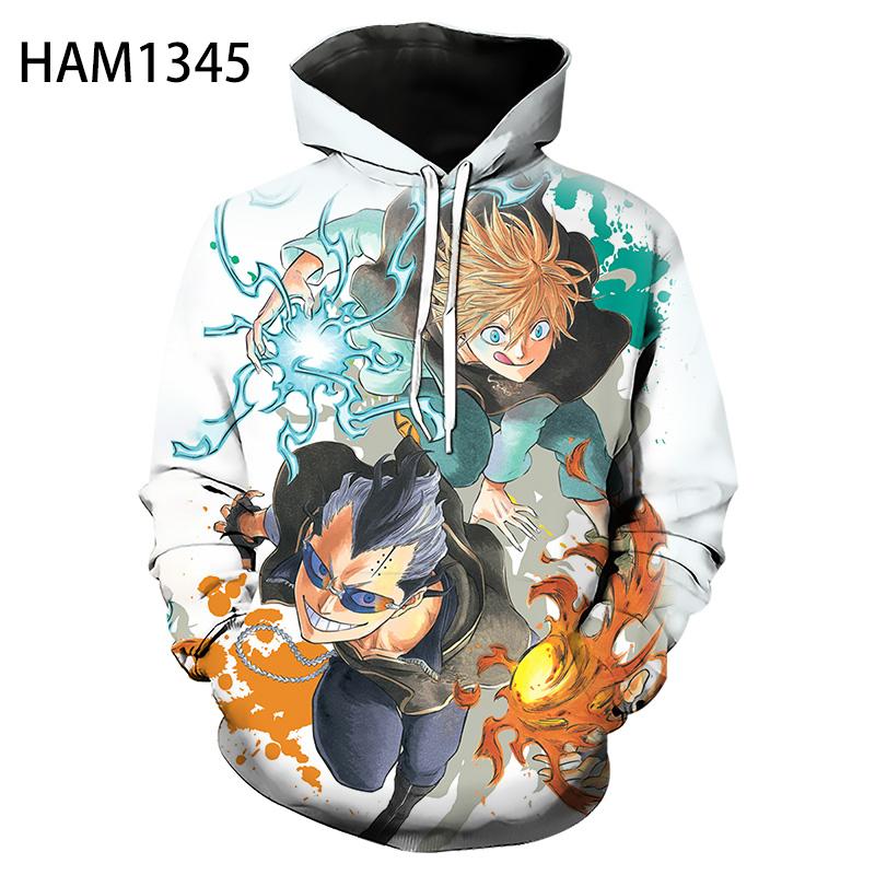 Anime Fashion Black Clover 3D Printed Hoodie Pullover