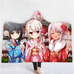 Anime Fate Stay Night 3D Printing Fleece Hooded Blanket
