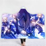 Anime Fate Stay Night 3D Printing Fleece Hooded Blanket