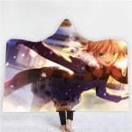 Anime Fate Stay Night 3D Printing Fleece Hooded Blanket