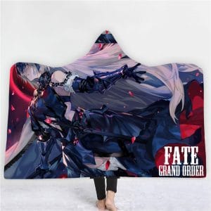 Anime Fate Stay Night 3D Printing Fleece Hooded Blanket