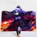 Anime Fate Stay Night 3D Printing Fleece Hooded Blanket