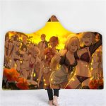 Anime Fate Stay Night 3D Printing Fleece Hooded Blanket