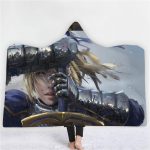Anime Fate Stay Night 3D Printing Fleece Hooded Blanket