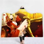 Anime Fate Stay Night 3D Printing Fleece Hooded Blanket