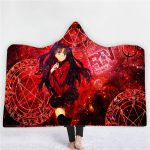 Anime Fate Stay Night 3D Printing Fleece Hooded Blanket