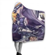 Anime Fate Stay Night Fleece Flannel Hooded Blanket