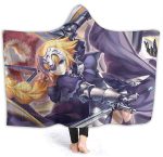 Anime Fate Stay Night Fleece Flannel Hooded Blanket