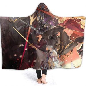 Anime Fategrand Order Fleece Blanket - Winter Travel Flannel Hooded Blanket