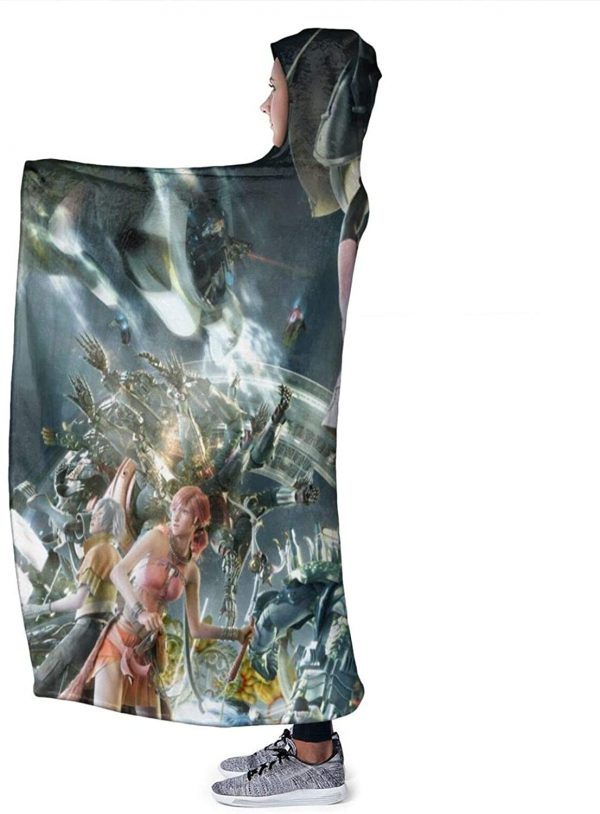 Anime Final Fantasy Fleece Flannel Hooded Blankets