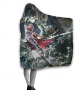 Anime Final Fantasy Fleece Flannel Hooded Blankets
