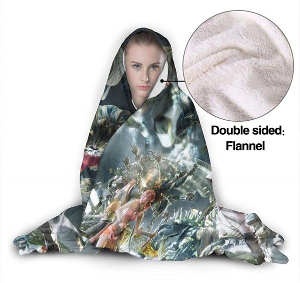 Anime Final Fantasy Fleece Flannel Hooded Blankets