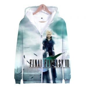 Anime Final Fantasy VII 3D Hoodie Zipper Pullover Hooded Sweatshirt