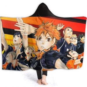 Anime Flannel Hooded Blanket - Haikyu! Passionate Volleyball Blankets