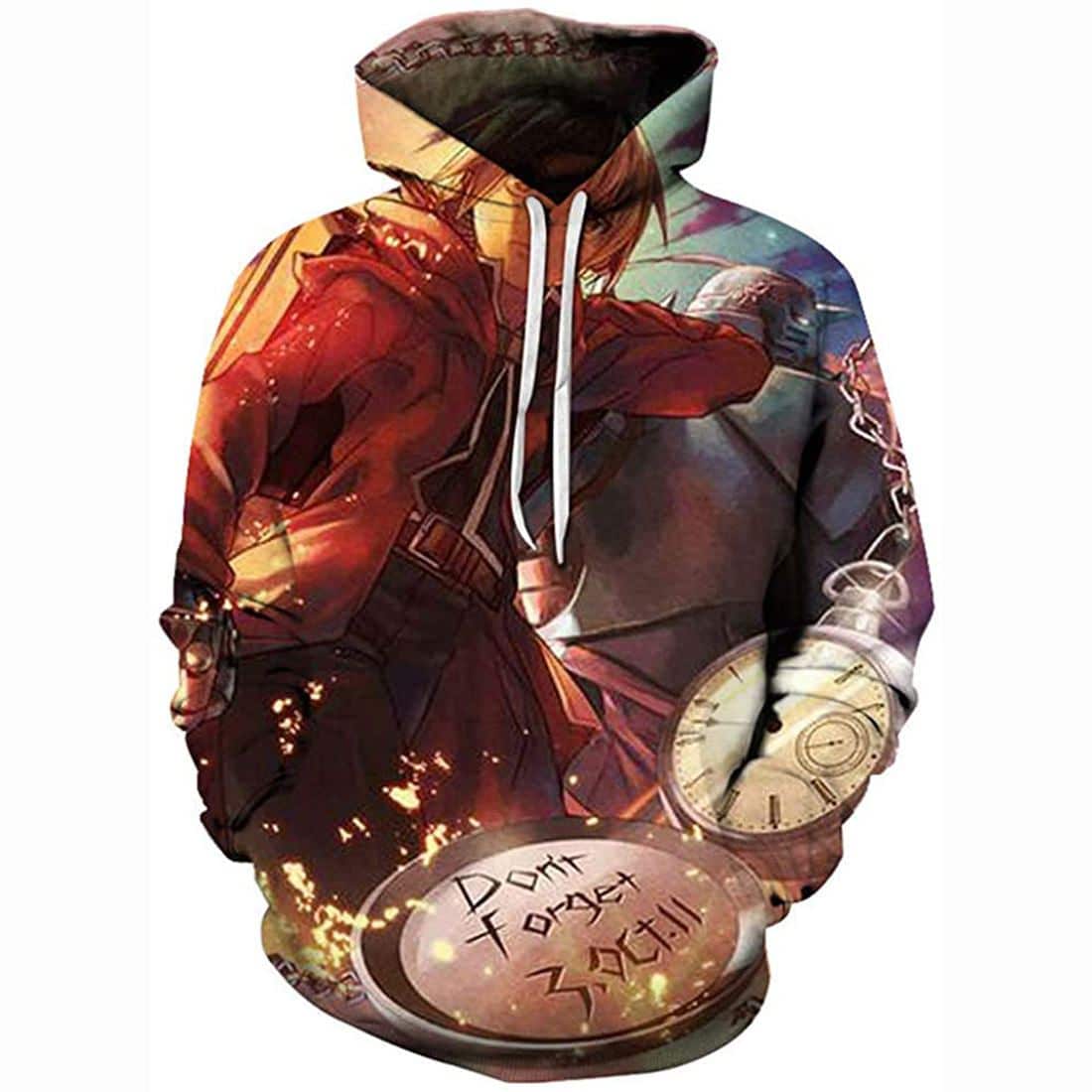 Anime Fullmetal Alchemist 3D printed hoodies Unisex pullover hoodie sweater