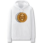 Anime Game Hoodies - Solid Color Lucky Coin Icon Fleece Hoodie