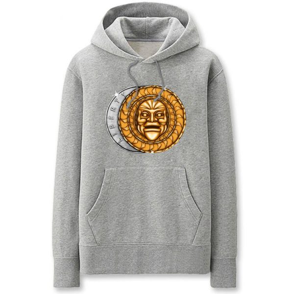 Anime Game Hoodies - Solid Color Lucky Coin Icon Fleece Hoodie