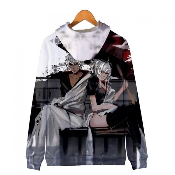 Anime Gintama 3D Sakata Gintoki Zipper Hoodie Sweatshirt