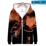 Anime Gintama 3D Sakata Gintoki Zipper Hoodie Sweatshirt