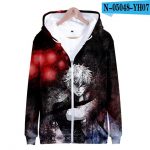 Anime Gintama 3D Sakata Gintoki Zipper Hoodie Sweatshirt