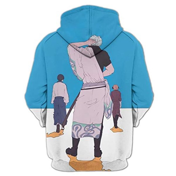 Anime Gintama Hoodies - 3D Long Sleeve Hooded Pullover Sweatshirt with Pockets