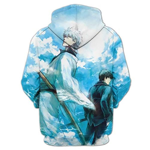 Anime Gintama Hoodies - 3D Long Sleeve Hooded Pullover Sweatshirt with Pockets