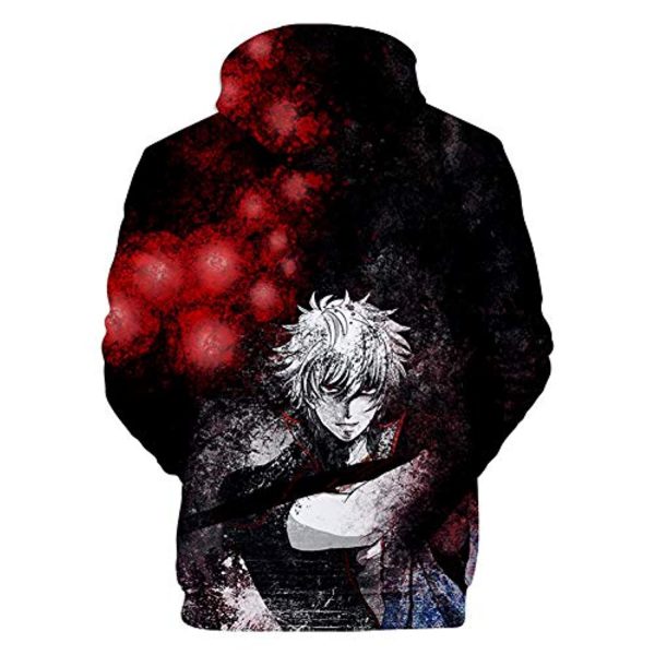 Anime Gintama Hoodies - 3D Long Sleeve Hooded Pullover Sweatshirt with Pockets
