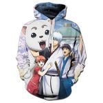 Anime Gintama Hoodies - 3D Long Sleeve Hooded Pullover Sweatshirt with Pockets