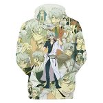 Anime Gintama Hoodies - Sakata Gintoki 3D Print Pullover Hoodie with Front Pocket