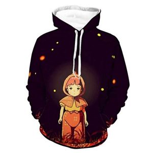 Anime Grave of The Fireflies Hoodie - 3D Print Pullover Hoodie with Big Pockets