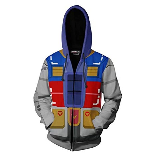 Anime Gundam Jacket - 3D Print Zip Up Hoodie