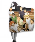 Anime Haikyuu Hinatashoyo Soft Flannel Hooded Blankets