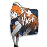 Anime Haikyuu Hinatashoyo Soft Flannel Hooded Blankets