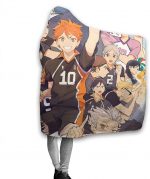 Anime Haikyuu Hinatashoyo Soft Flannel Hooded Blankets