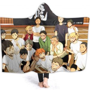 Anime Haikyuu Hinatashoyo Soft Flannel Hooded Blankets