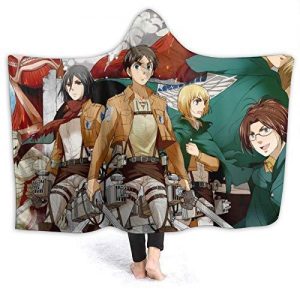 Anime Hooded Blanket - Attack On Titan Fleece Flannel Blanket