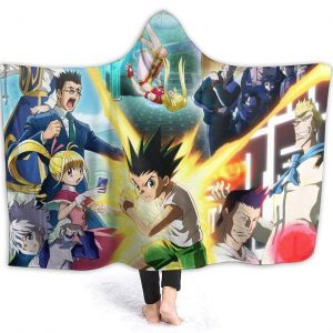 Anime Hunter X Hunter Winter Fleece Blanket - Travel Flannel Hooded Blanket