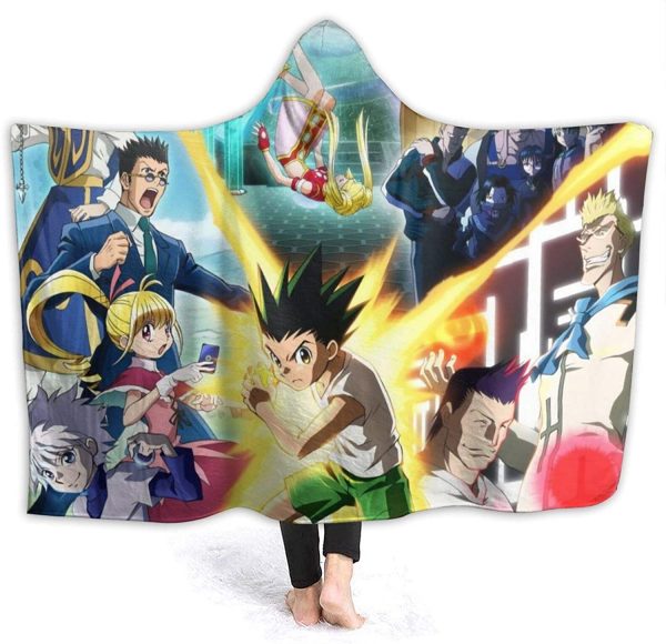 Anime Hunter X Hunter Winter Fleece Blanket - Travel Flannel Hooded Blanket