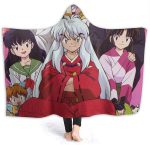 Anime Inuyasha Fleece Flannel Hooded Blankets