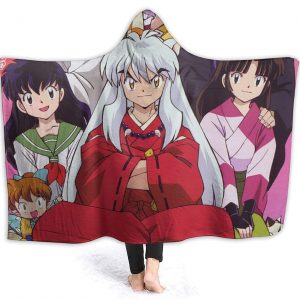 Anime Inuyasha Fleece Flannel Hooded Blankets