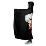 Anime Inuyasha Hooded Blanket - All Season 3D Hooded Blanket for Kids Teens and Adults