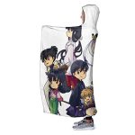 Anime Inuyasha Hooded Blanket - All Season 3D Hooded Blanket for Kids Teens and Adults