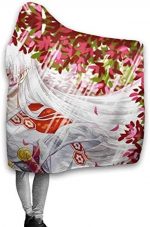 Anime Inuyasha Hooded Blanket - All Season 3D Hooded Blanket for Kids Teens and Adults