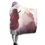 Anime Inuyasha Hooded Blanket - All Season 3D Hooded Blanket for Kids Teens and Adults