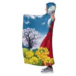 Anime Inuyasha Hooded Blanket - All Season 3D Hooded Blanket for Kids Teens and Adults