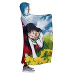 Anime Inuyasha Hooded Blanket - All Season 3D Hooded Blanket for Kids Teens and Adults